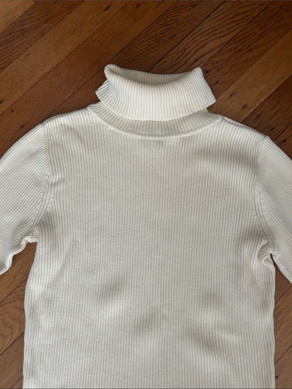 GAP Vintage Women’s Cream Rollover Turtleneck 100% Cotton Size Medium - Picture 2 of 6